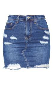 dark blue ripped short jean skirts - Google Search