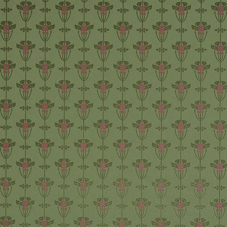 Bradbury Craftsman Style Wallpapers | Alise Wallpaper in Forest Green