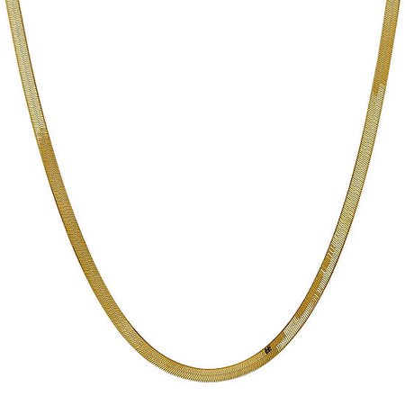 14K Gold Solid Herringbone Chain Necklace - JCPenney