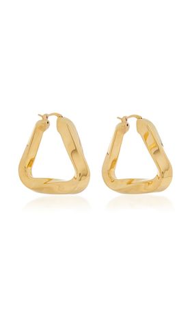 Bottega Veneta |
Twist 18K Gold-Plated Hoop Earrings