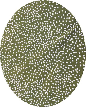 olive scattered dots rayon twill