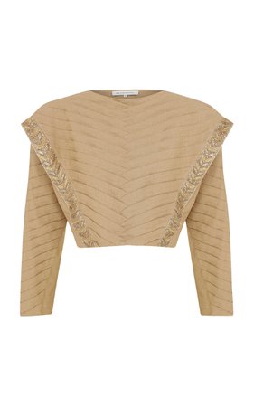 Raisa Vanessa Strass Embellished Camel Sweater