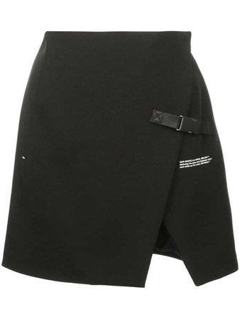 Off-White crossover mini skirt - Black