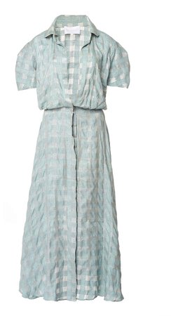 Malaquita Patterned Silk Shirt Dress