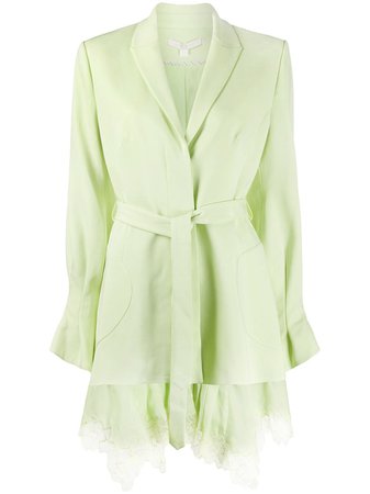 Jonathan Simkhai Lace Hem Blazer Dress 2206009R Green | Farfetch