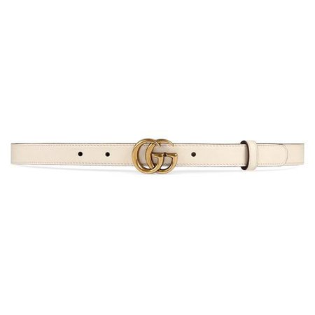 Leather belt with Double G buckle - Gucci Women's Belts 409417AP00T9022