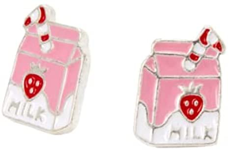 Amazon.com: Claire's Silver Nut Earrings with Strawberry Design, Pink : Clothing, Shoes & Jewelry