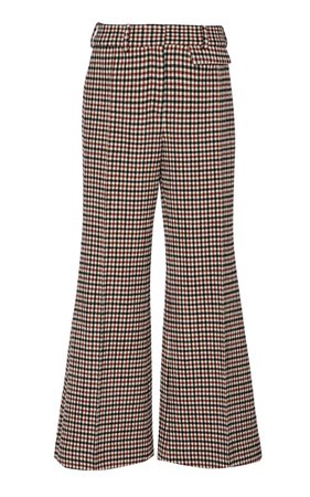 Andreea Checked Wool-Blend Wide-Leg Pants by Khaite | Moda Operandi