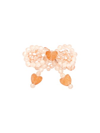 [SWINGSET] Seasonless Bow Beads Ring (Apricot) – SellerWork