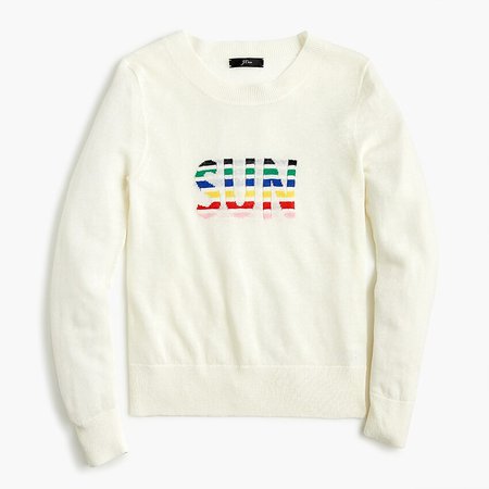 J.Crew: Linen Sweater In Rainbow Sun ivory