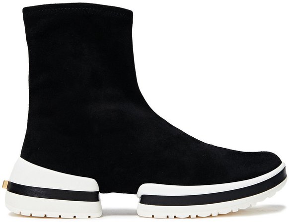 Stretch-suede High-top Sneakers