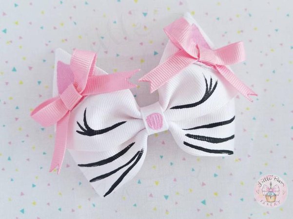 Cat Hair Bow Hair Bow for Girls Pink Hair Clip Kawaii | Etsy