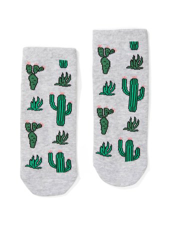 Ankle Sock Grey Cactus - Dotti Online