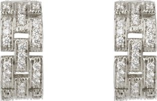 CRB8031900 - Trinity earrings - White gold, yellow gold, pink gold, diamonds - Cartier