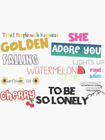 "Fine Line Songs" Sticker by editsbydeecee | Redbubble