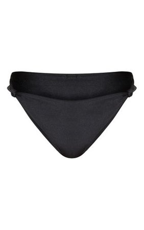 Black Knotted Bikini Bottom | Swimwear | PrettyLittleThing