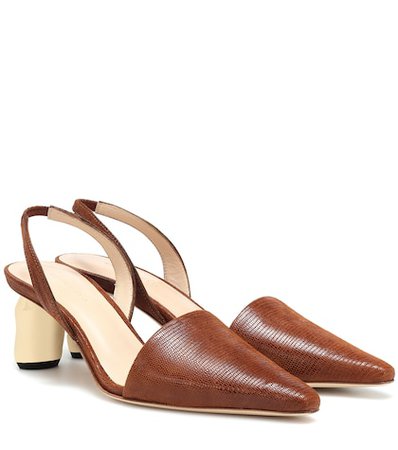 Conie leather slingback pumps