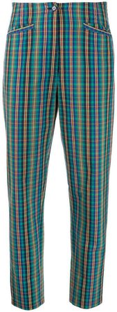 Pre-Owned 1990's checked tapered trousers