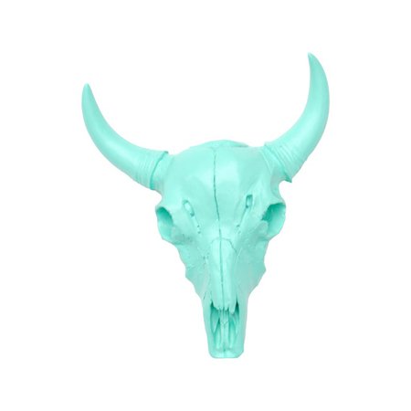 Faux Taxidermy Miniature Aqua Buffalo / Bison Skull Head | Etsy