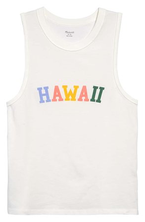 Madewell Hawaii Graphic Northside Vintage Muscle Tee (Regular & Plus Size) white