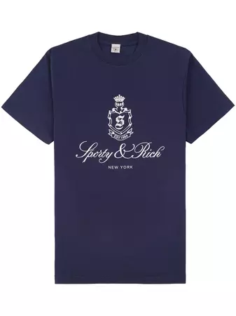 Sporty & Rich Vendome logo-print T-shirt - Farfetch