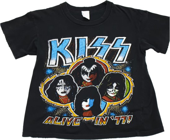Kiss Alive in '77 Distressed Graphic Tee