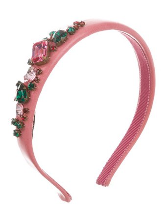 Miu Miu Leather Embellished Headband - Accessories - MIU81142 | The RealReal