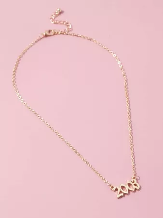Number Charm Chain Necklace | ROMWE USA