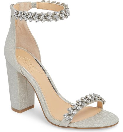 Jewel by Badgley Mischka Mayra Embellished Ankle Strap Sandal (Women) | Nordstrom
