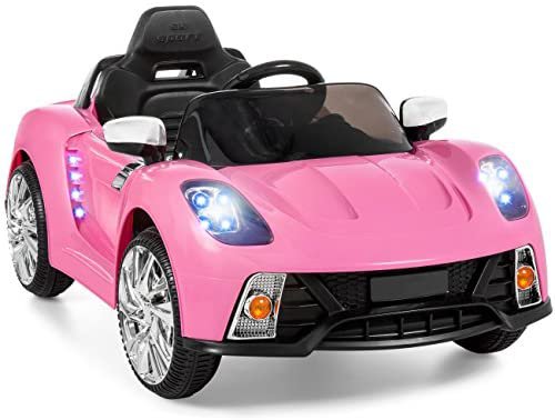 Amazon.com: Best Choice Products 12V Kids Battery Powered Remote Control Electric RC Ride On Car w/ LED Lights, MP3, AUX - Pink: Toys & Games