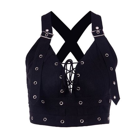 Sexy Gothic Club Backless Top - Gothic Honey