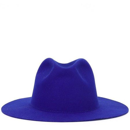 electric blue hat