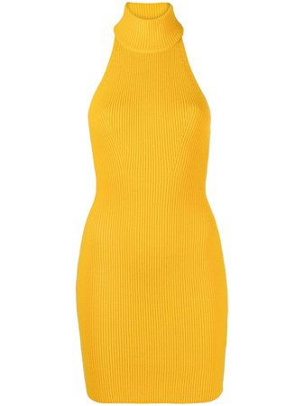 Dsquared2 rib-knit dress yellow S75CV0326S17605 - Farfetch