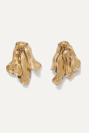 Gold + NET SUSTAIN gold-plated earrings | Leigh Miller | NET-A-PORTER