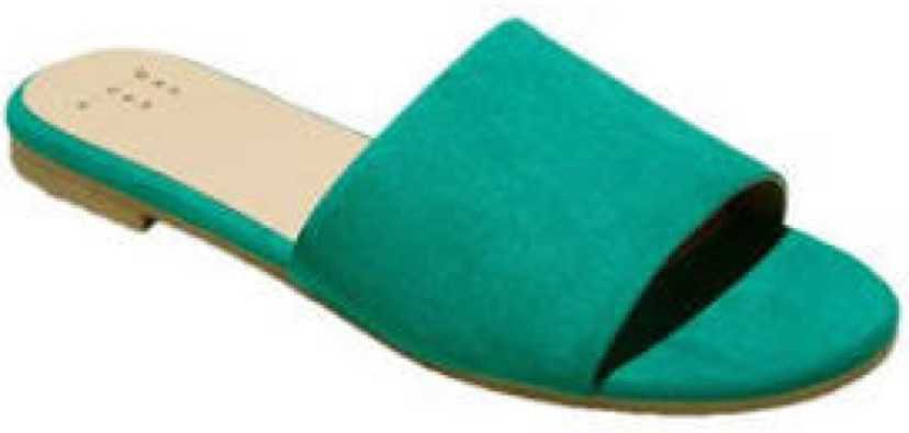 Green Slide Sandal
