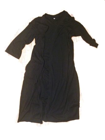 long black open coat