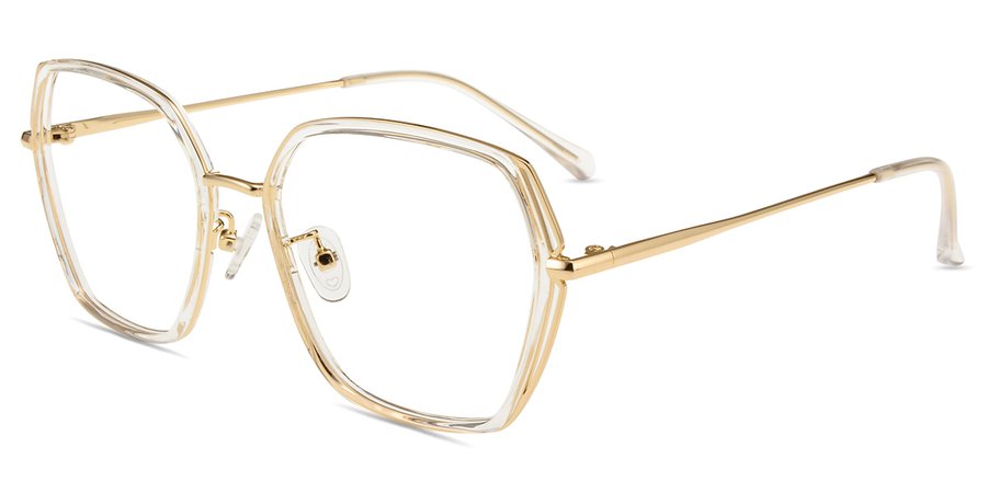 Women's full frame mixed material eyeglasses - S0110X | Firmoo.com