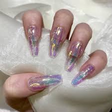purple acrylic nails with no background - Google Search