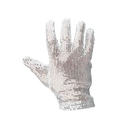 Skeleteen Michael Jackson Sequin Glove - White Right Handed Glove Costume Accessory - 1 Piece - Michael Jackson