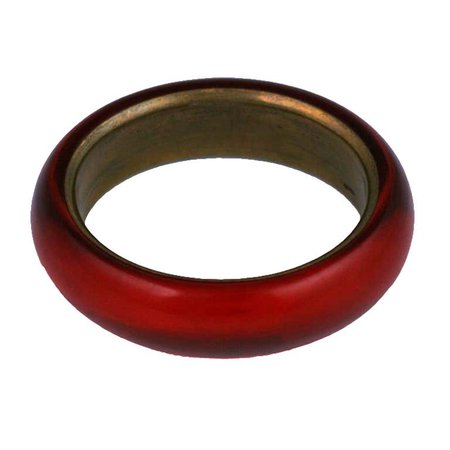 Moon Glow Lucite Oval Bangle For Sale at 1stDibs