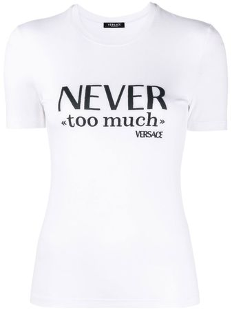 Versace slogan-print short-sleeve T-shirt - Farfetch
