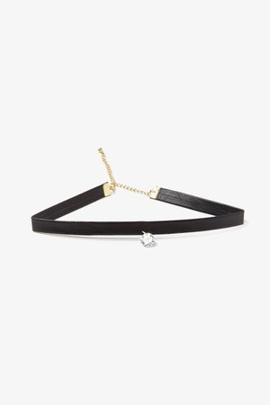 CZ Faux Leather Choker | Forever 21
