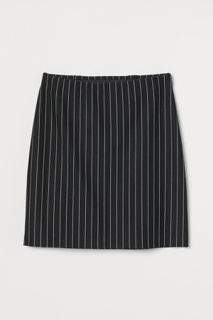 Fitted Jersey Skirt - Black