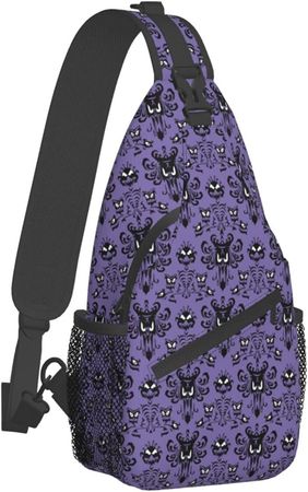 Amazon.com | Haunted Mansion Sling Bag Crossbody Travel Hiking Backpack Daypack for Women Men Unisex，Shoulder Chest Bags Cycling Gym | Casual Daypacks