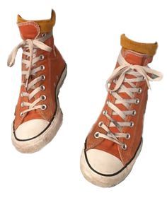 Orange converse shoes