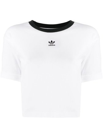 Adidas Camiseta Cropped Mangas Curtas - Farfetch