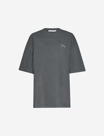 BALENCIAGA - Oversized logo-print cotton-jersey T-shirt | Selfridges.com