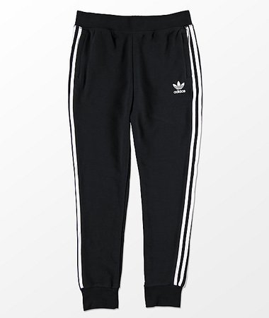 adidas Boys Trefoil Black & White Sweatpants | Zumiez
