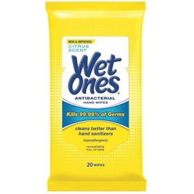 Wet Ones Antibacterial Hand Wipes Travel Pack, Citrus Scent, 20 Ct - Walmart.com