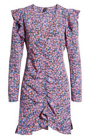 VERO MODA Floral Ruffle Long Sleeve Dress | Nordstrom